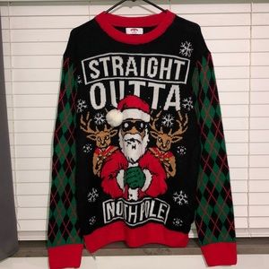 “Straight outta North Pole” Ugly Christmas Sweater